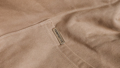 Pespective Basic Hoodie Beige