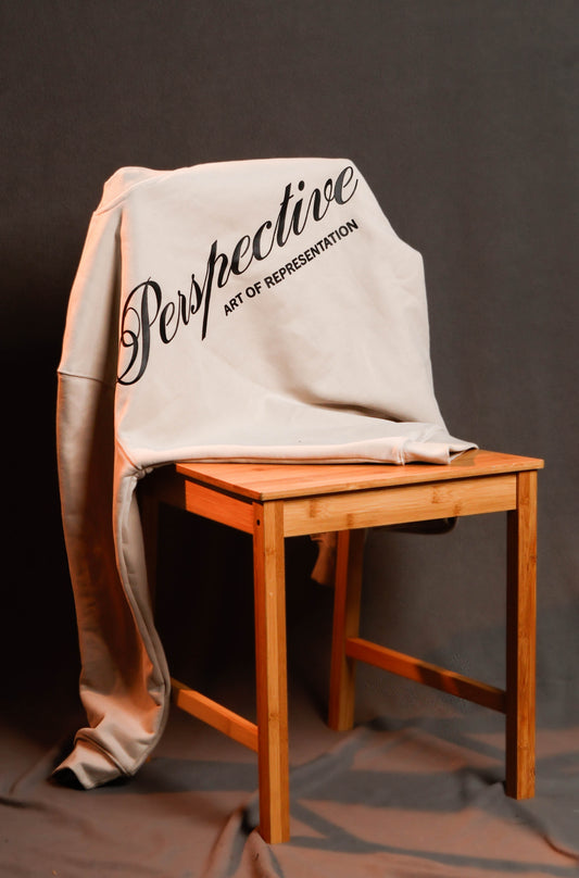 Crewneck Cursive Perspective Beige