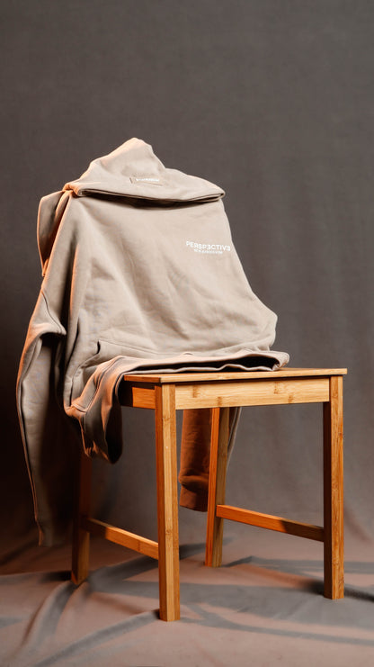 Pespective Basic Hoodie Beige