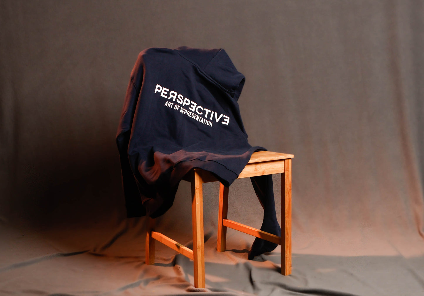 Perspective Basic Hoodie Blue Navy