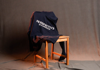 Perspective Basic Hoodie Blue Navy